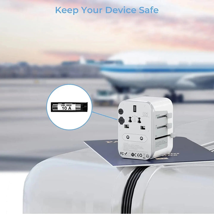 TESSAN Universal Travel Adapter + USB for US EU UK AUS
