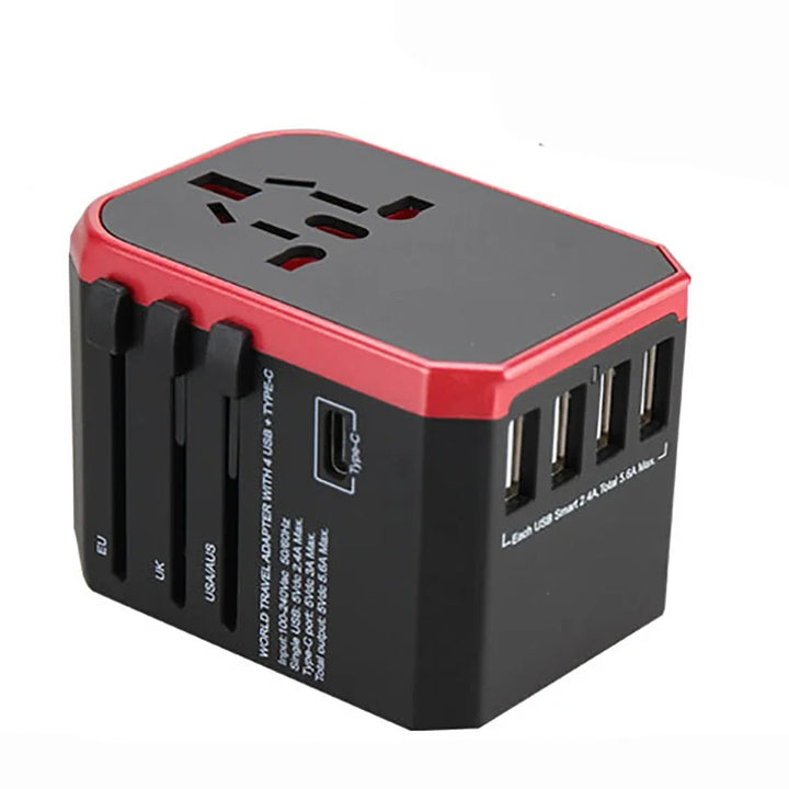 Melery US EU UK AU Plug Adaptor + USB - iPhone and Android