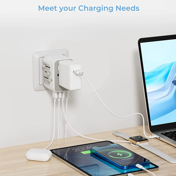 TESSAN Universal Travel Adapter + USB for US EU UK AUS